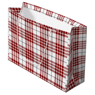 Buchanan tartan red white plaid large gift bag