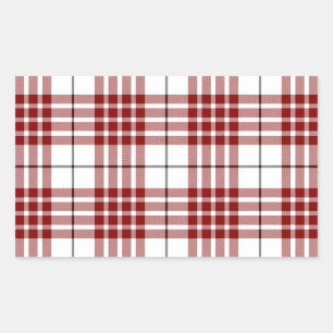 Buchanan tartan red white plaid rectangular sticker
