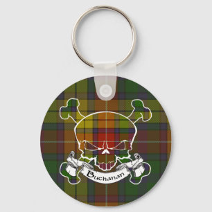 Buchanan Tartan Skull Keyring