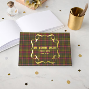 Buchanan Weathered Original Scottish Tartan Guest Book