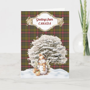 Buchanan Weathered Tartan Christmas  Holiday Card