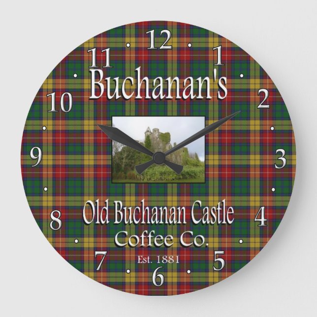 Buchanan's Old Buchanan Castle Coffee Co. Large Clock (Front)