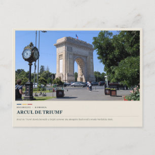 Bucharest Arcul de Triumf Postcard