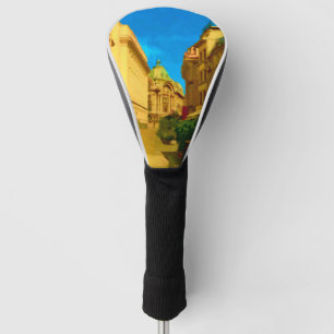 Bucharest Pallace Digital Painting Art Print Golf Head Cover