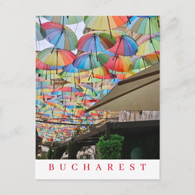 Bucharest Pasajul Victoria view postcard (Front)