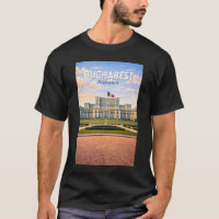 Bucharest Romania Illustration Travel Art Vintage