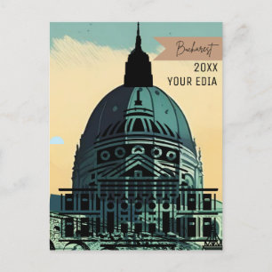 Bucharest Romania Travel Postcard Art, Bucharest T