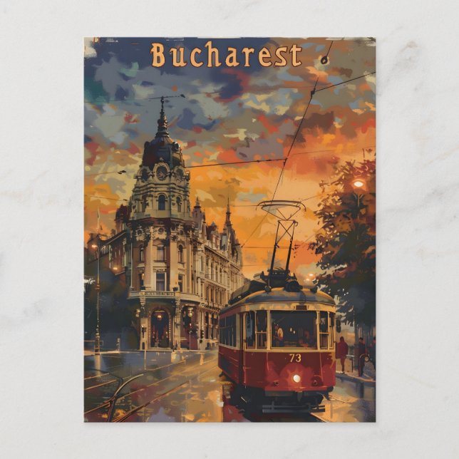 Bucharest Vintage Postcard (Front)