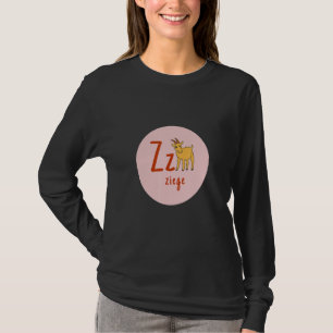 Buchstaben des deutschen Alphabets Z Ziege T-Shirt