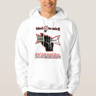 "Buck and Ballot" White Pullover Hoodie for Men