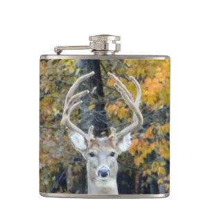 Buck Antlers Hip Flask
