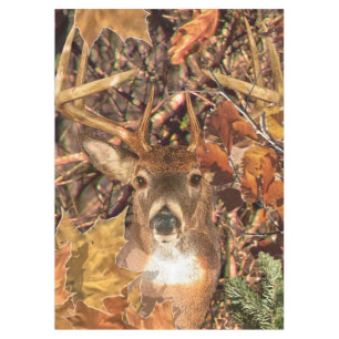 Buck Camouflage White Tail Deer Tablecloth