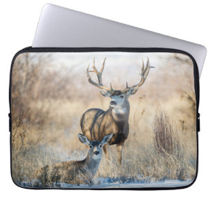 Buck Couple   Mule Deer Laptop Sleeve