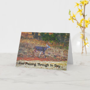 Buck Deer Art Pun Funny Birthday Card