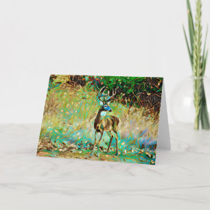 Buck Deer Fantasy Dream Art Note Card