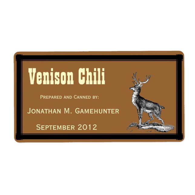 Buck Deer on Brown Canning (Front)