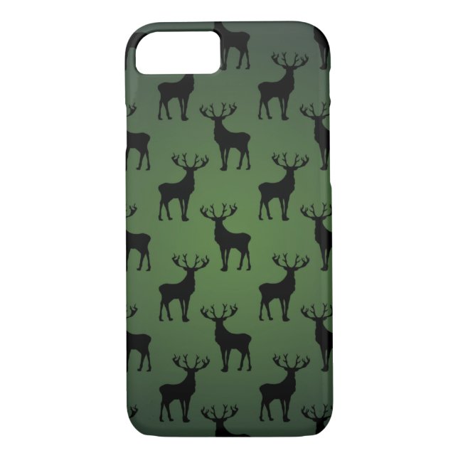 Buck Deer Pattern on Green Case-Mate iPhone Case (Back)
