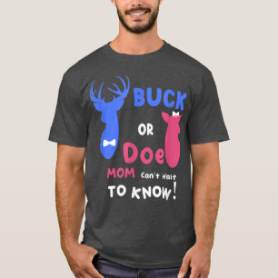 Buck Doe Funny Gender Reveal Pregnancy Fan Shower T-Shirt