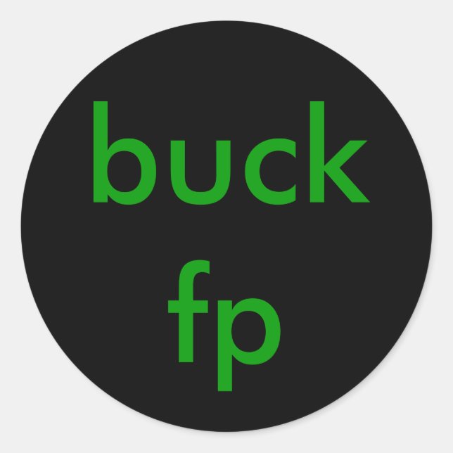 buck fp classic round sticker (Front)
