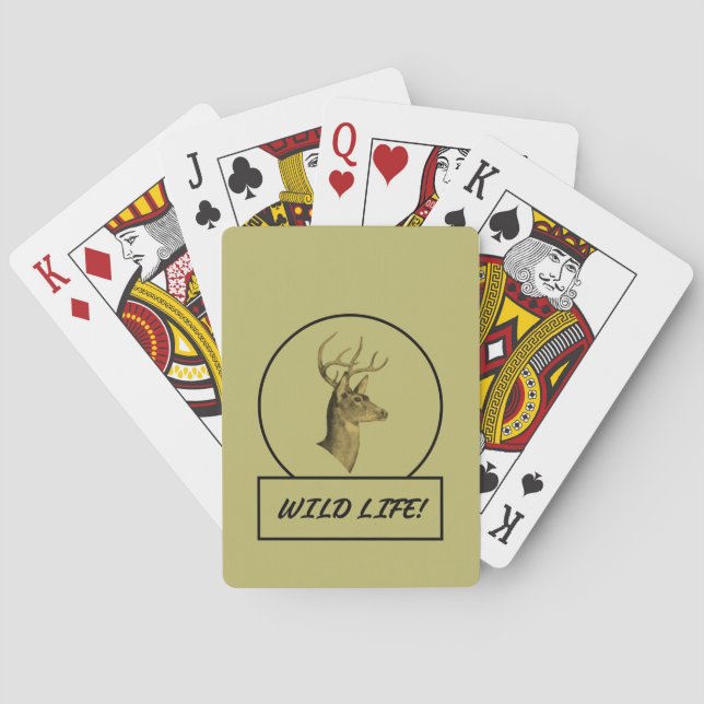 Buck Head Dark Khaki Playing Cards (Back)