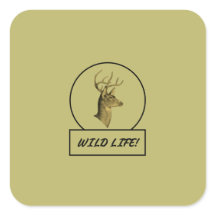 Buck Head Dark Khaki Stickers