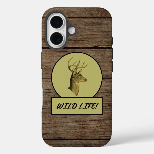 Buck Head Dark Wood iPhone Cases (Back)