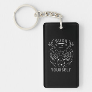Buck Hunting Yourself Key Ring