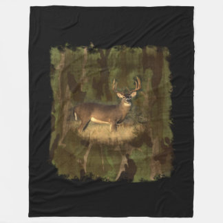 Buck In Camo- Fleece Cosy Blanket