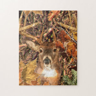 Buck in Camo White Tail Deer Jigsaw Puzzle