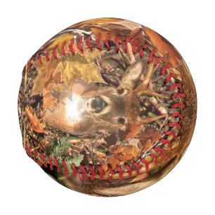 Buck in Fall Hunter Camo White Tail Deer Baseball