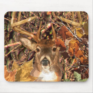 Buck in Hunter Camo White Tail Deer Mouse Pad