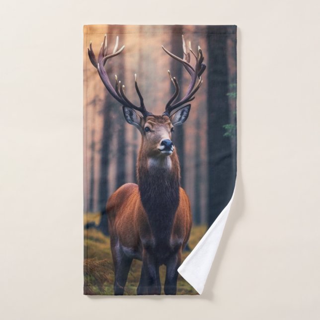 Buck In The Forest Bath Towel Set (Hand Towel)