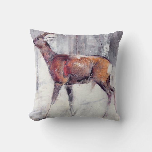 Buck in the snow 2000 cushion (Front)