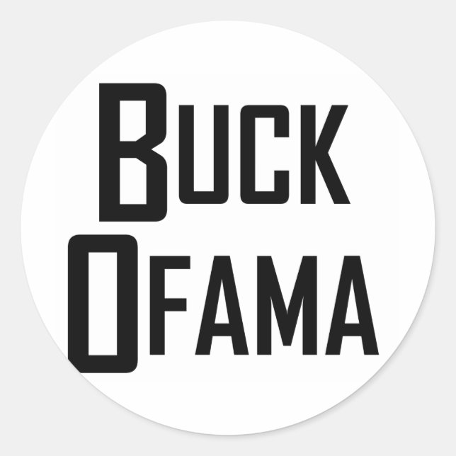 Buck Ofama Classic Round Sticker (Front)