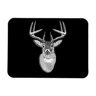 Buck on Black design White Tail Deer Magnet