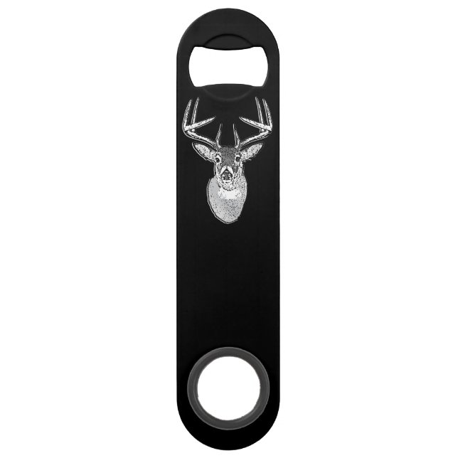 Buck on Black White Tail Deer head (Front)