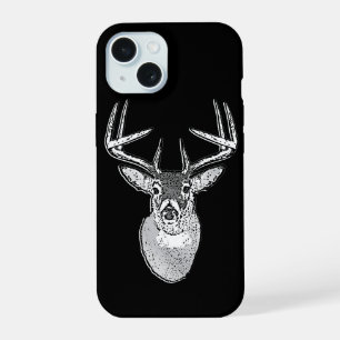 Buck on Black White Tail Deer iPhone 15 Case