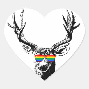 BUCK PRIDE HEART STICKER