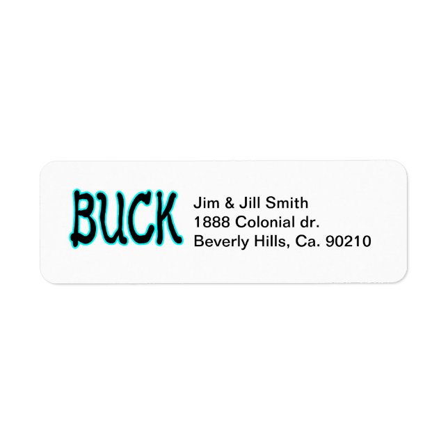 Buck Return Address Label (Front)