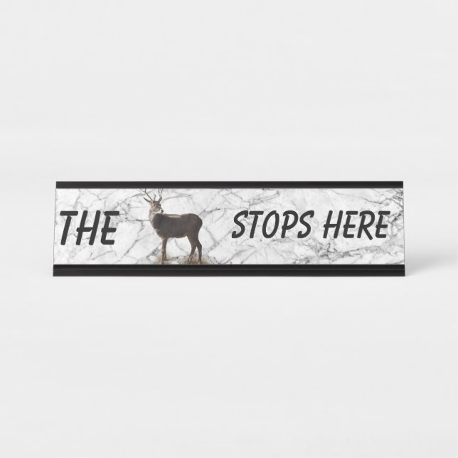 BUCK STOPS HERE DESK NAME PLATE (Front)