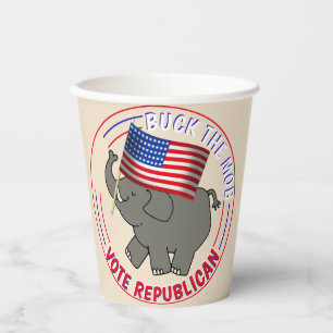 Buck The Mob Vote GOP Election Paper Cups