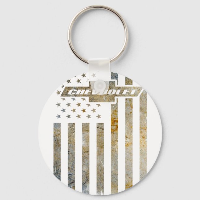 Buck Wear Chevy Camo Accent Flag 1 Key Ring (Front)