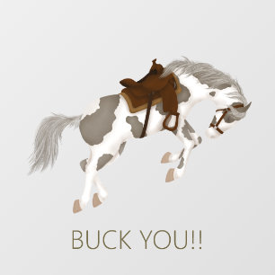 Buck You! Funny Pinto Horse