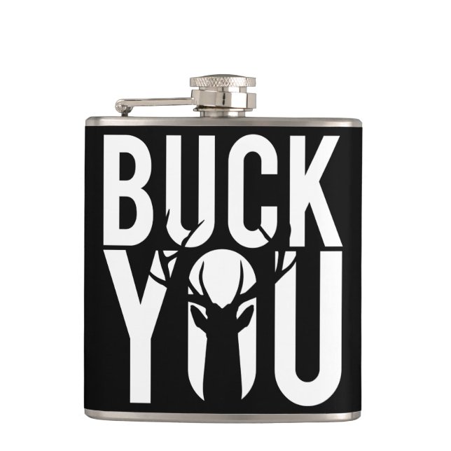 Buck you hip flask (Front)