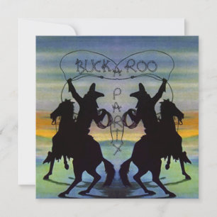 BUCKAROO BIRTHDAY PARTY INVITATION ~ EZ2 CUSTOMIZE