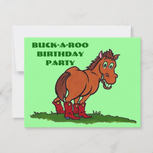BUCKAROO BIRTHDAY PARTY INVITATION ~ EZ2 CUSTOMIZE