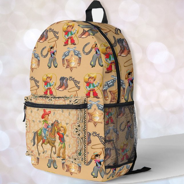 Buckaroo Cowboy Young Boy's Name Printed Backpack (Creator Uploaded)