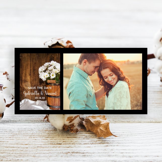 Bucket and Daisies Barn Wedding Save the Date (Creator Uploaded)