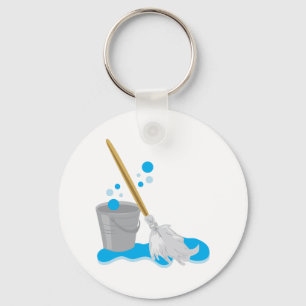 Bucket And Mop Key Ring