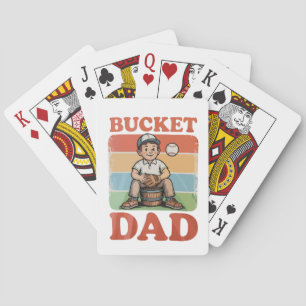 Bucket Dad Baseball Father’s Day Grandpa Husband Playing Cards